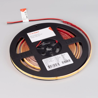 Лента герметичная COB-SE-X480-8mm 24V White6000 (10 W/m, IP65, 5m) (Arlight, 5 лет)