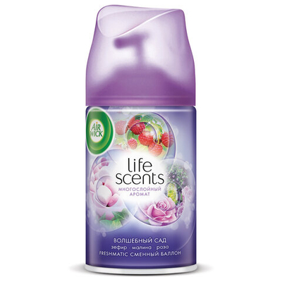 Сменный баллон 250мл AIRWICK LifeScents "Волшебный сад", для автомат. освежителей, универсал,601849
