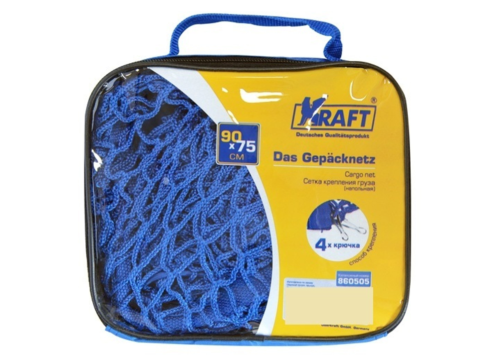Сетка в багажник (75х90) напольная, 4 метал. крючка Kraft