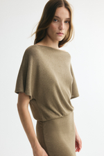 Трикотажное платье с вырезом лодочка - H&M