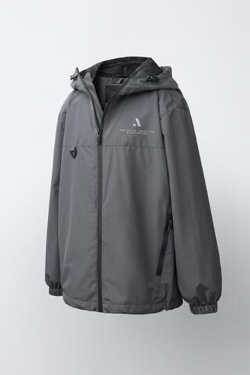 ZARA ЛЕГКАЯ КУРТКА WATER REPELLENT, АНТРАЦИТОВО-СЕРЫЙ