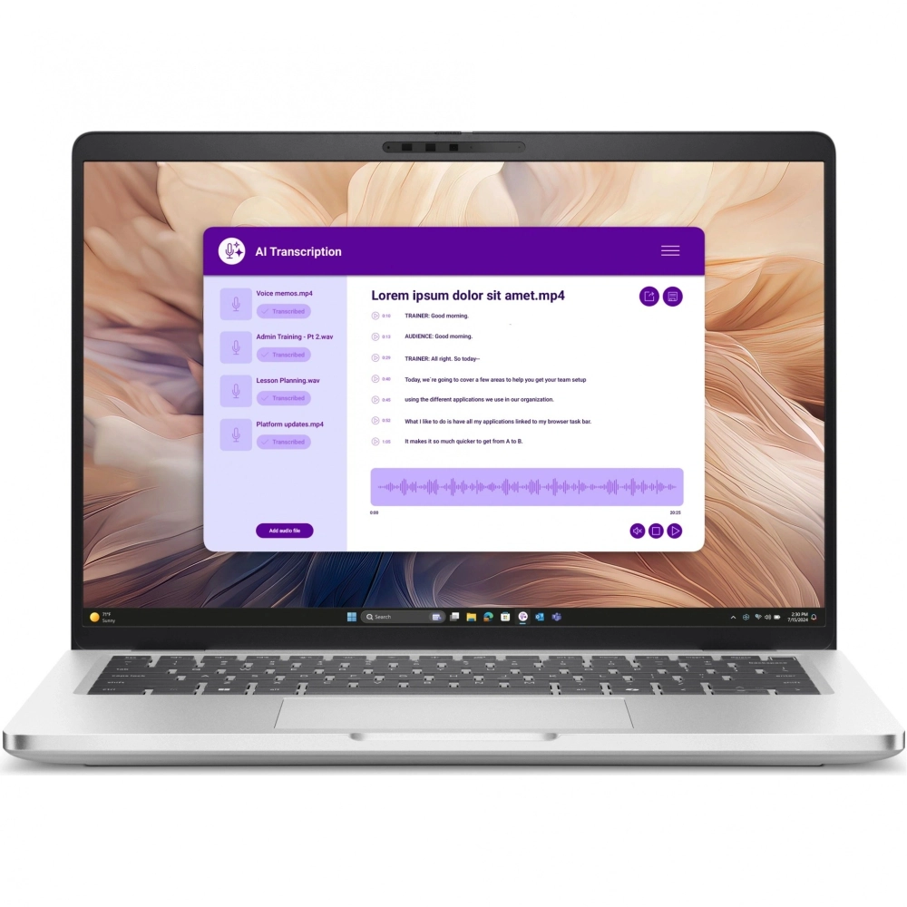 Ноутбук Dell Pro 14 Plus Core Ultra 7 265U 32Gb SSD1Tb Intel Graphics 14" IPS FHD+ (1920x1200) Linux grey WiFi BT Cam (PRO14PL-7315)