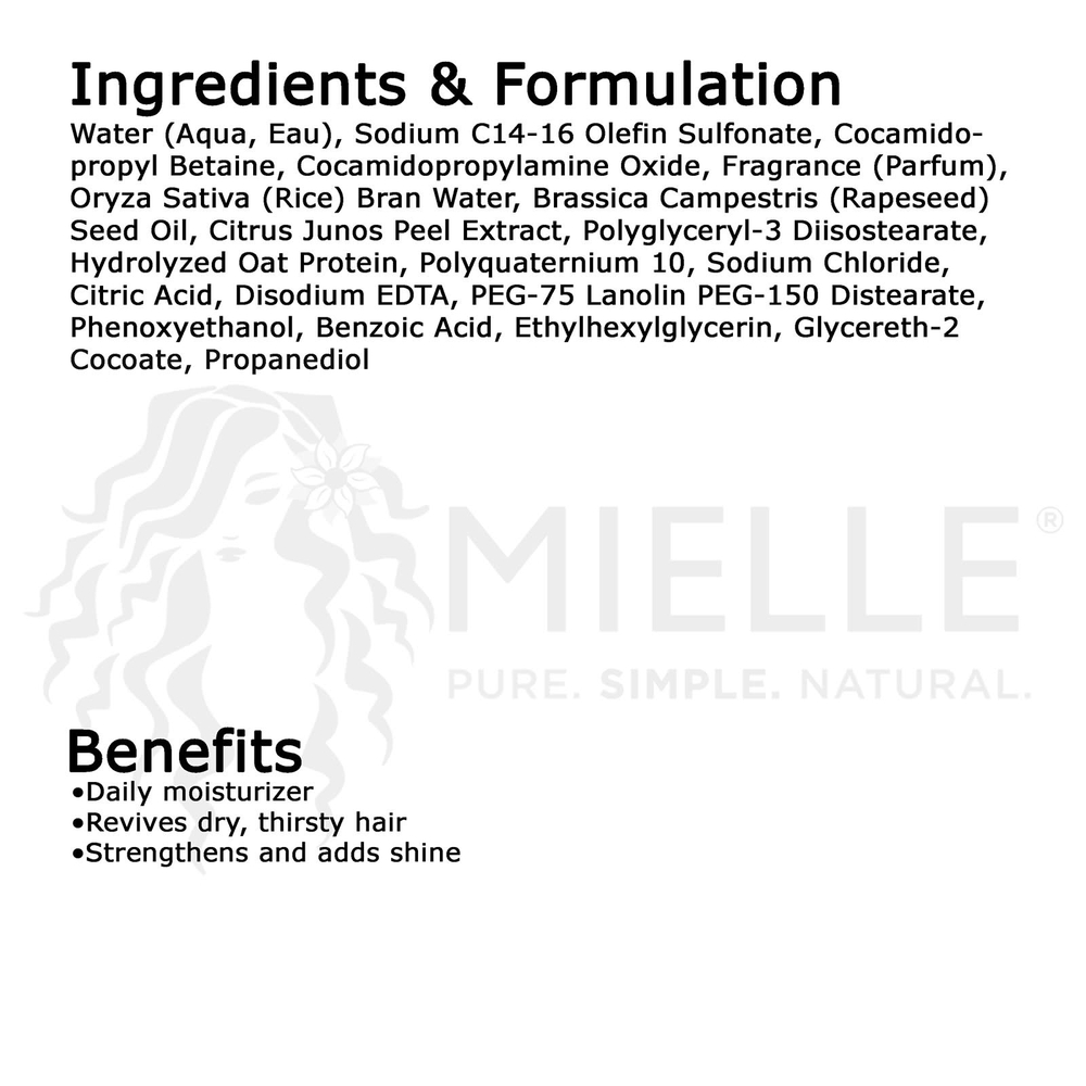 Mielle, Rice Water Collection, увлажняющий шампунь, 227 г (8 унций)