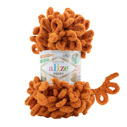 Пуффи (Puffy) пряжа Alize 100%микрополиэстер 5х100г/9,2 м 234 рыжий