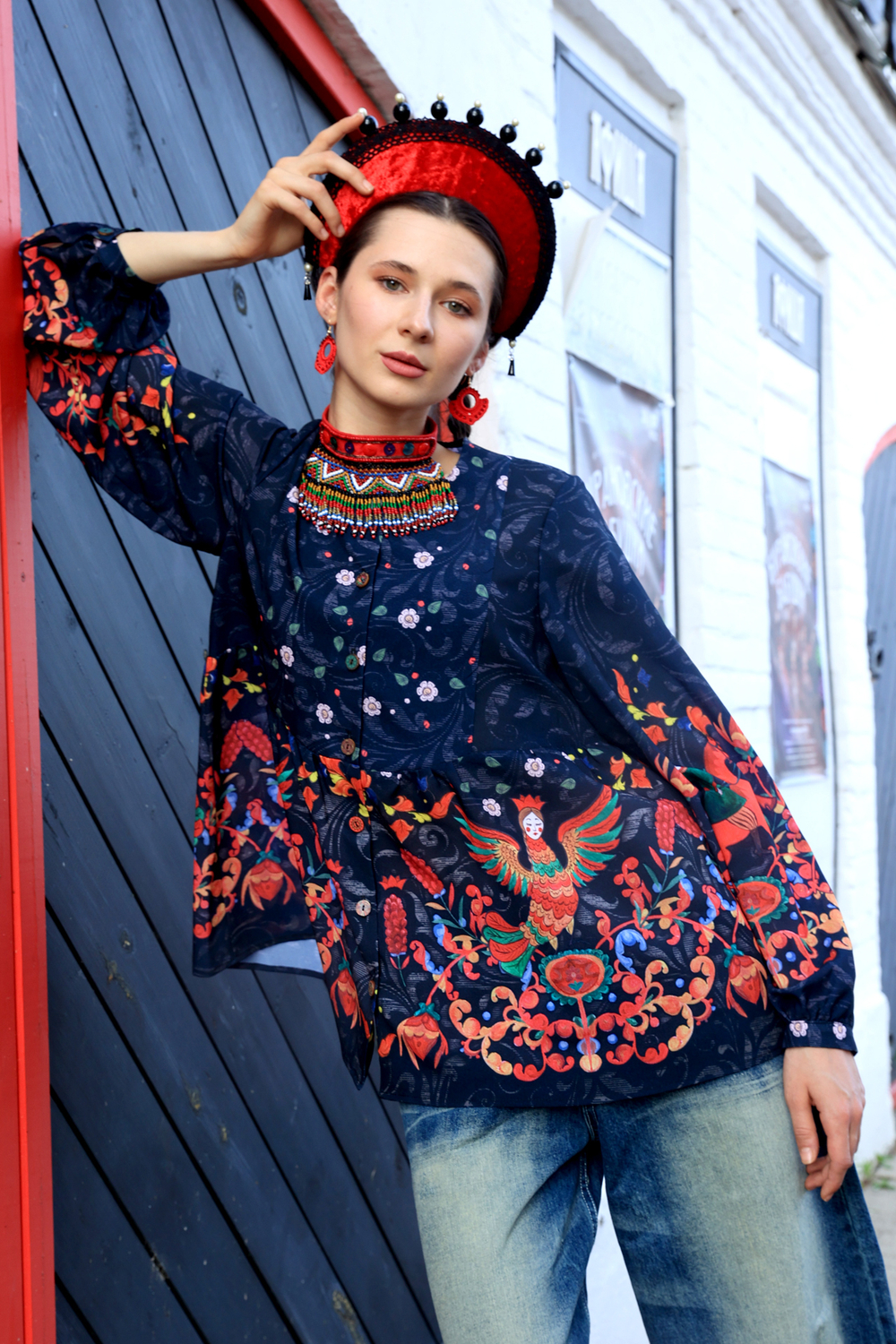 Blouse "Cloudberry. Maslenitsa"