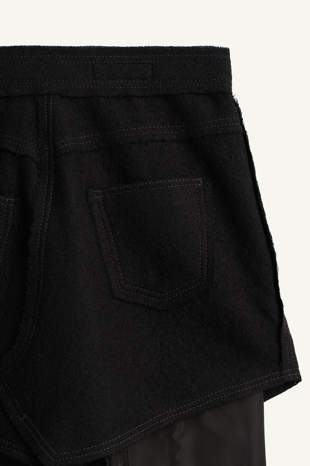 ZARA КОМБИНИРОВАННАЯ ЮБКА С ОТДЕЛКОЙ — LIMITED EDITION, ЧЕРНЫЙ