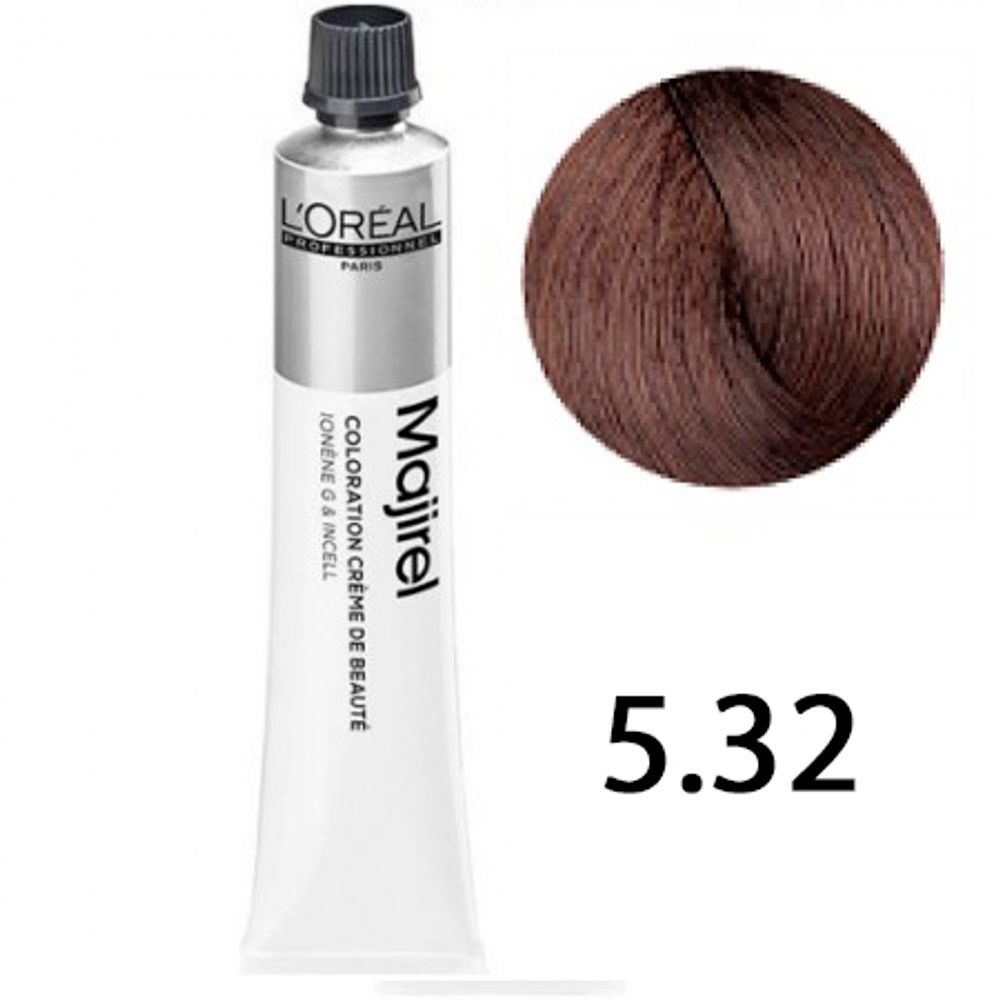 L'Oreal Professionnel Majirel 5.32 светлый шатен золотисто-перламутровый 50мл