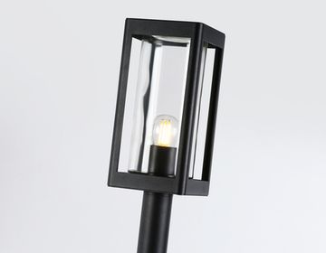 Светильник уличный ландшафтный 1*E27 ST2425 BK/CL черный/прозрачный IP54 110*110*1000 Garden Ambrella