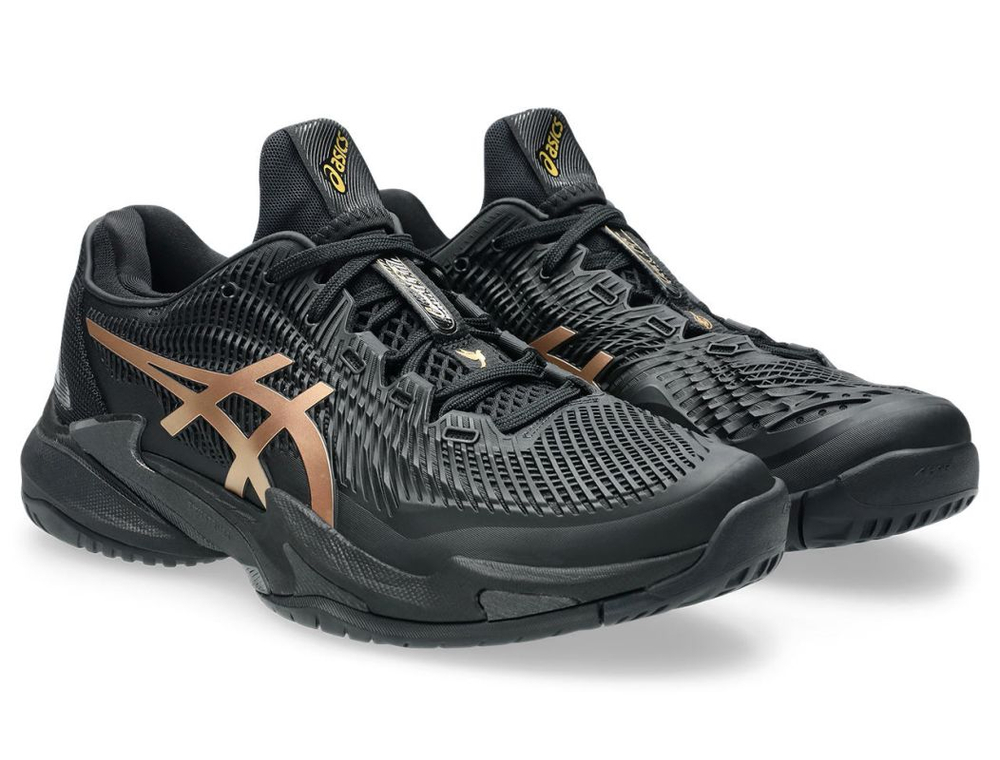 Meskie buty tenisowe Asics Court FF 3 Novak Night Energy - black/prism gold