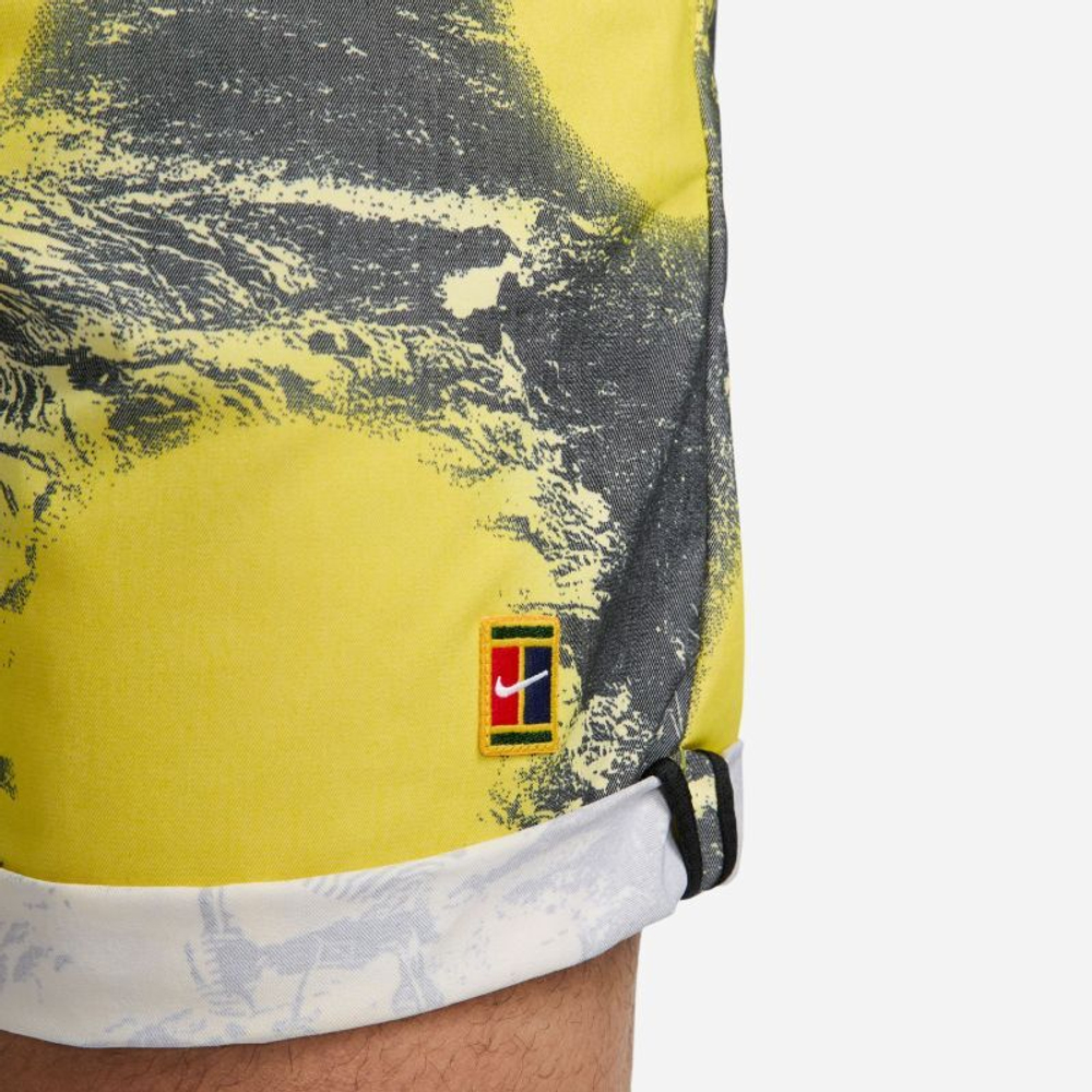 Мужские теннисные шорты Nike Dri-FIT Heritage Print Tennis Shorts - желтый