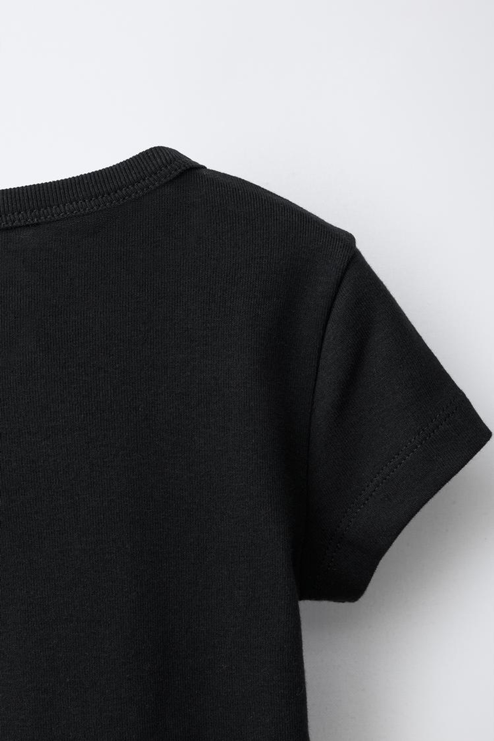 ZARA ФУТБОЛКА С НАДПИСЬЮ, ЧЕРНЫЙ