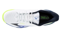 Теннисные кроссовки Mizuno Wave Exceed Tour 7 CC - white/dazzling blue/light yellow