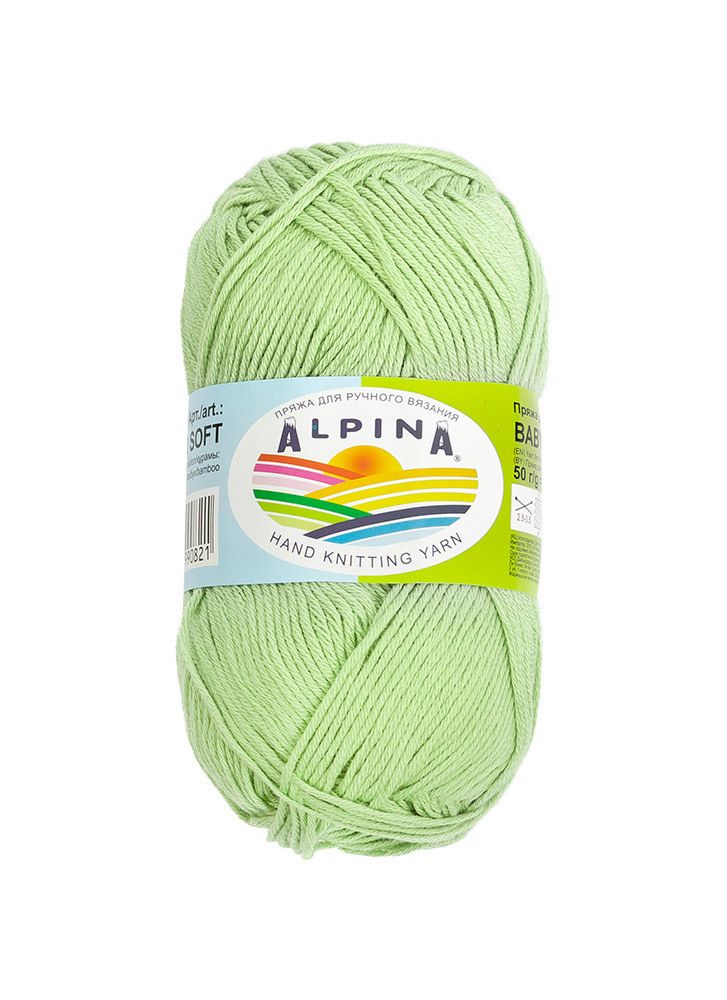 Пряжа Alpina Baby Super Soft / уп.10 мот. по 50г, 150м, 07 св.зеленый Пряжа Alpina Baby Super Soft / уп.10 мот. по 50г, 150м, 07 св.зеленый