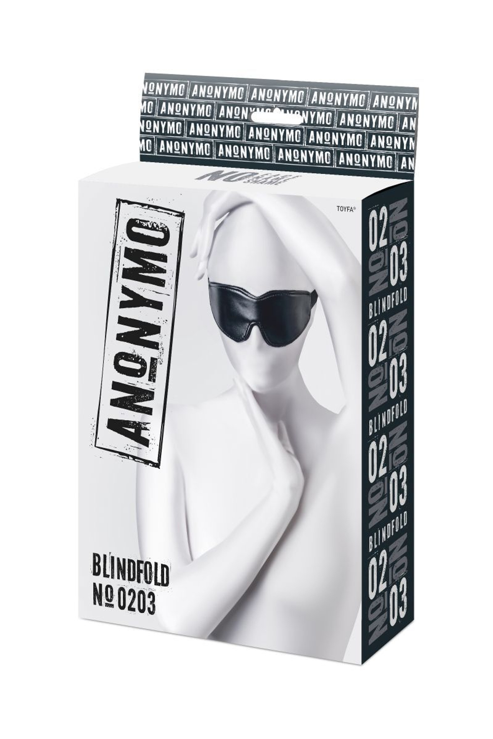 Черная маска Anonymo из искусственной кожи (Цвет: черный)