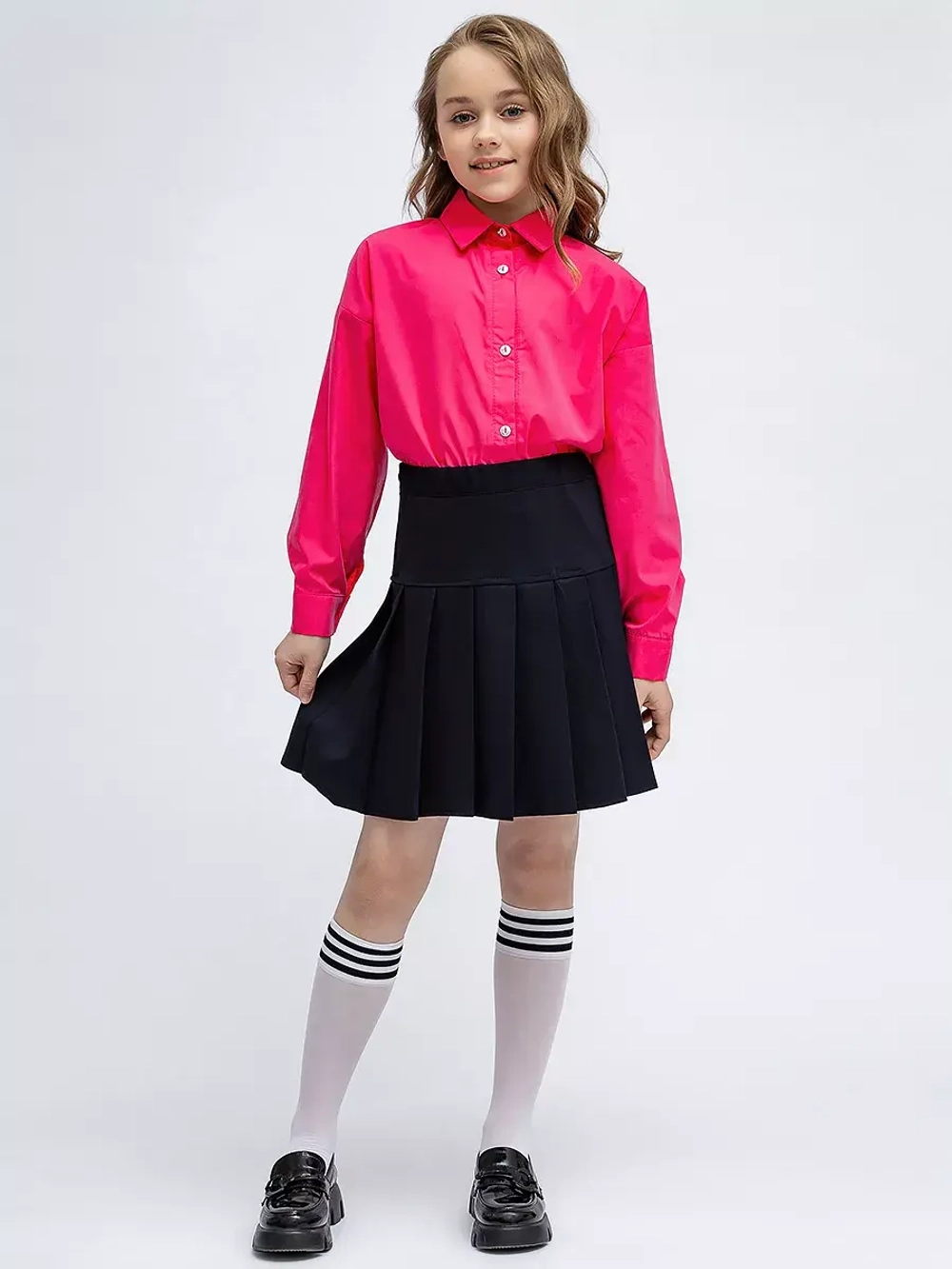Школьная рубашка классическая oversize