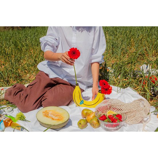 Ваза для цветов banana, 19 см, желтая