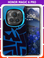 Дизайнерский чехол из пластика для HONOR MAGIC 6 PRO с усиленной защитой камеры и глянцем