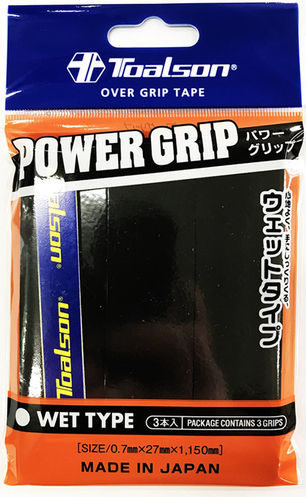 Теннисные овергрипы Toalson Power Grip 3P - black