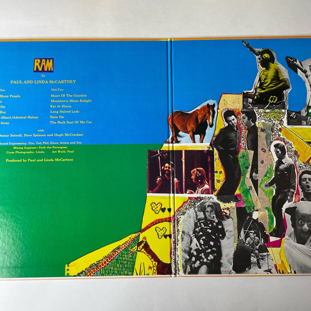 Винтажная виниловая пластинка LP Paul And Linda McCartney Ram (Япония 1973) (Без Оби)