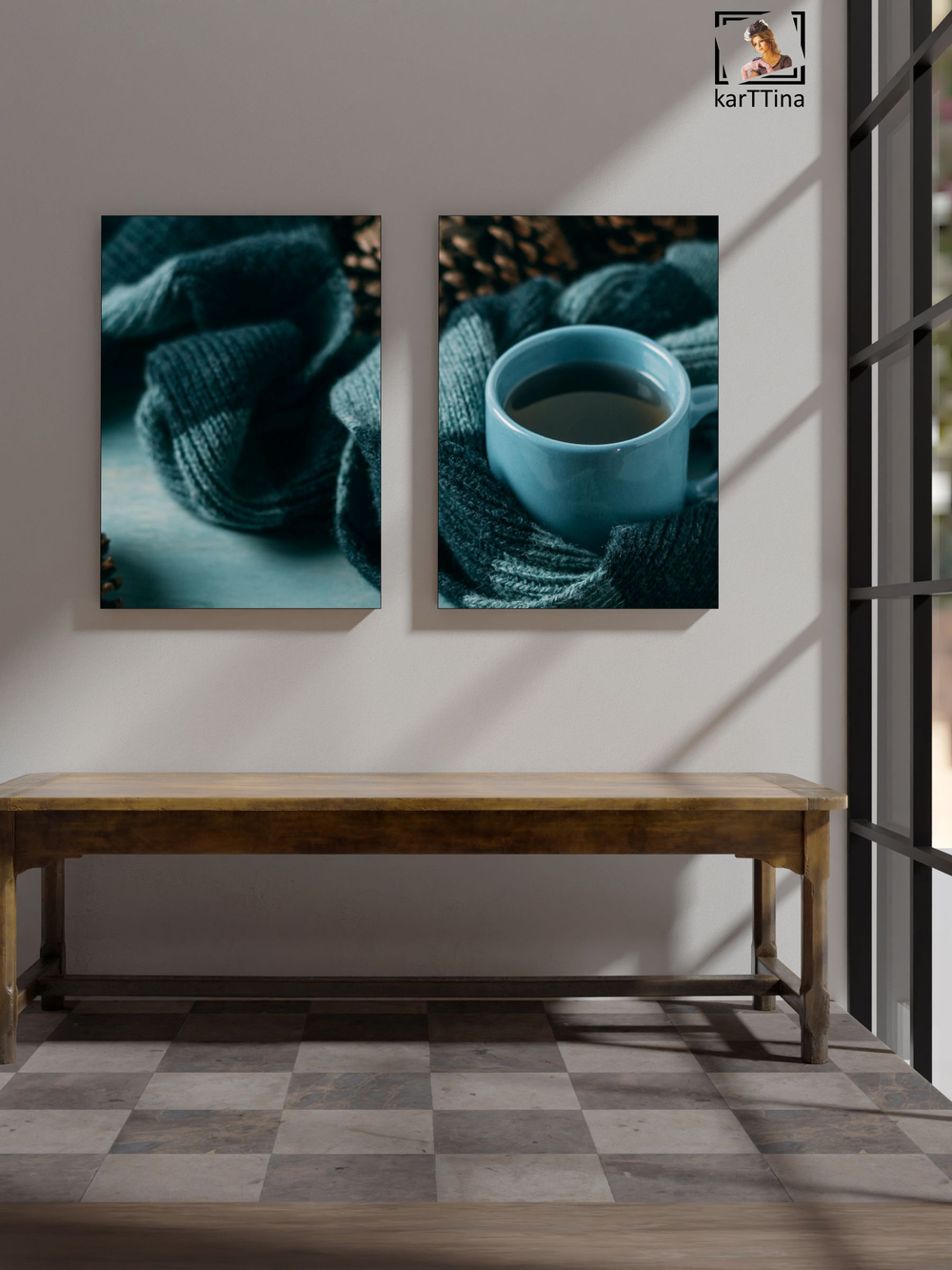 Картина Кофейные мгновения модульная 50x70см 2шт.