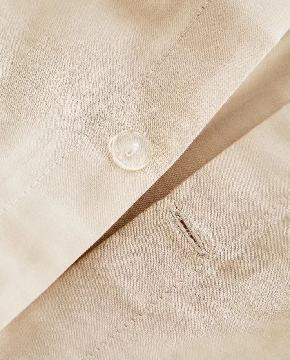 ZARA HOME (300 НИТЕЙ) ПОДОДЕЯЛЬНИК ИЗ САТИНА, ЭКРЮ