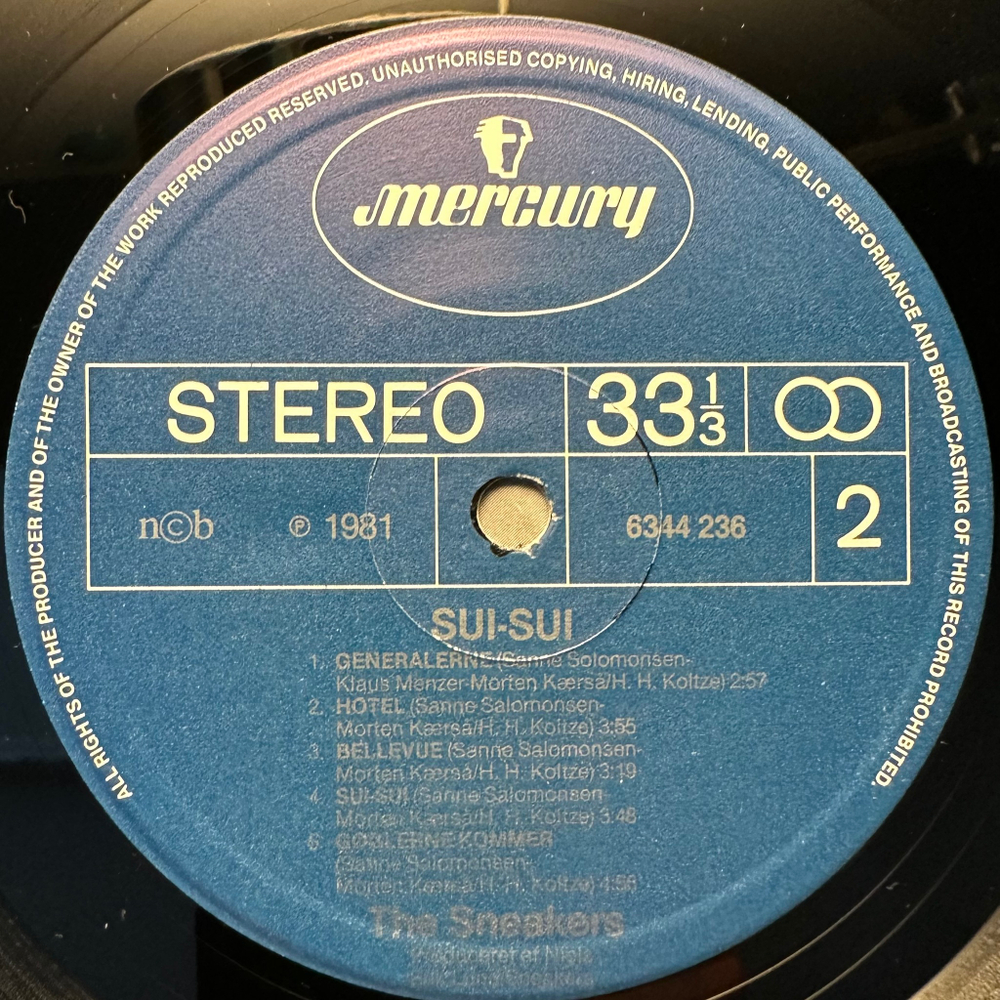 The Sneakers - Sui-Sui (Дания 1981г.)