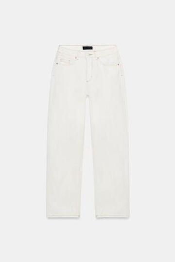 ZARA ДЖИНСЫ Z1975 REGULAR FIT LONG LENGTH С ВЫСОКОЙ ПОСАДКОЙ, БЕЛЫЙ