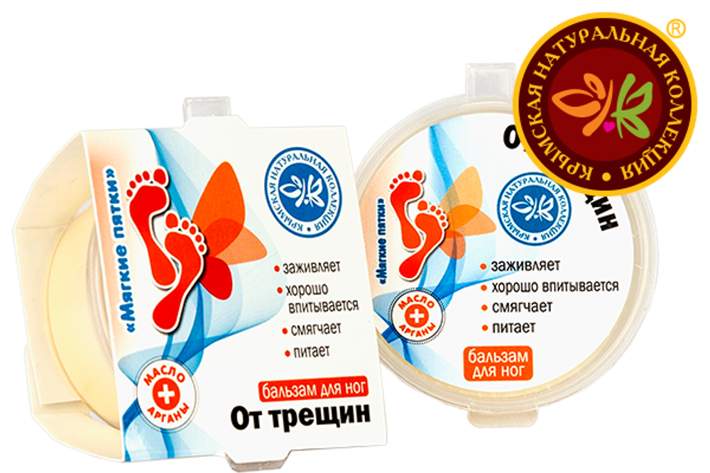 Масло-плитка для ног от трещин Крымская Натуральная Коллекция. Бальзам для ног от трещин