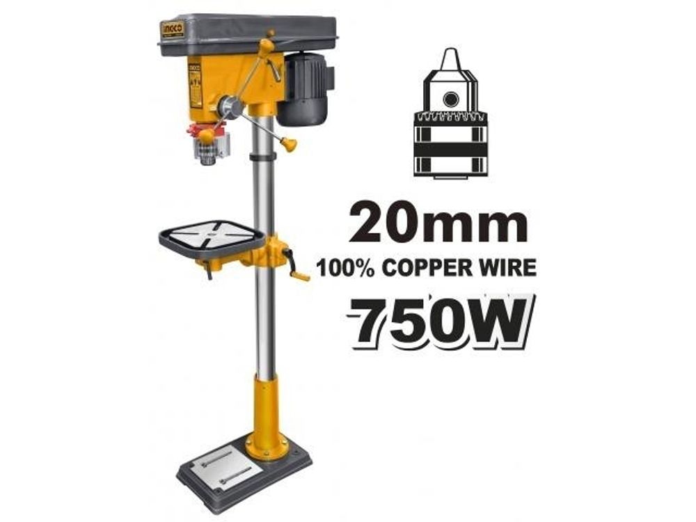 Сверлильный станок 750 Вт INGCO DP207502 INDUSTRIAL