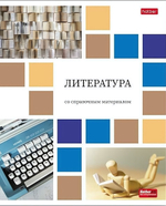 Тетрадь предметная 48л А5ф линия на скобе Литература "Цветная мозаика" (Хатбер)