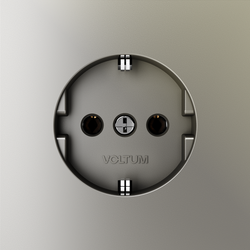 Розетка встраиваемая VOLTUM S70 с заземлением 16А, (шелк)