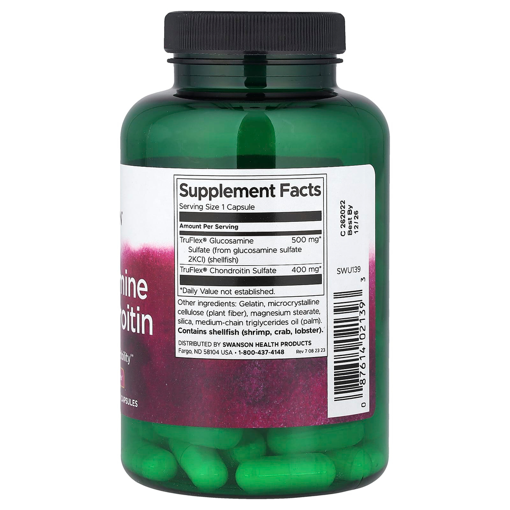 Swanson Vitamins, глюкозамин и хондроитин, 90 капсул