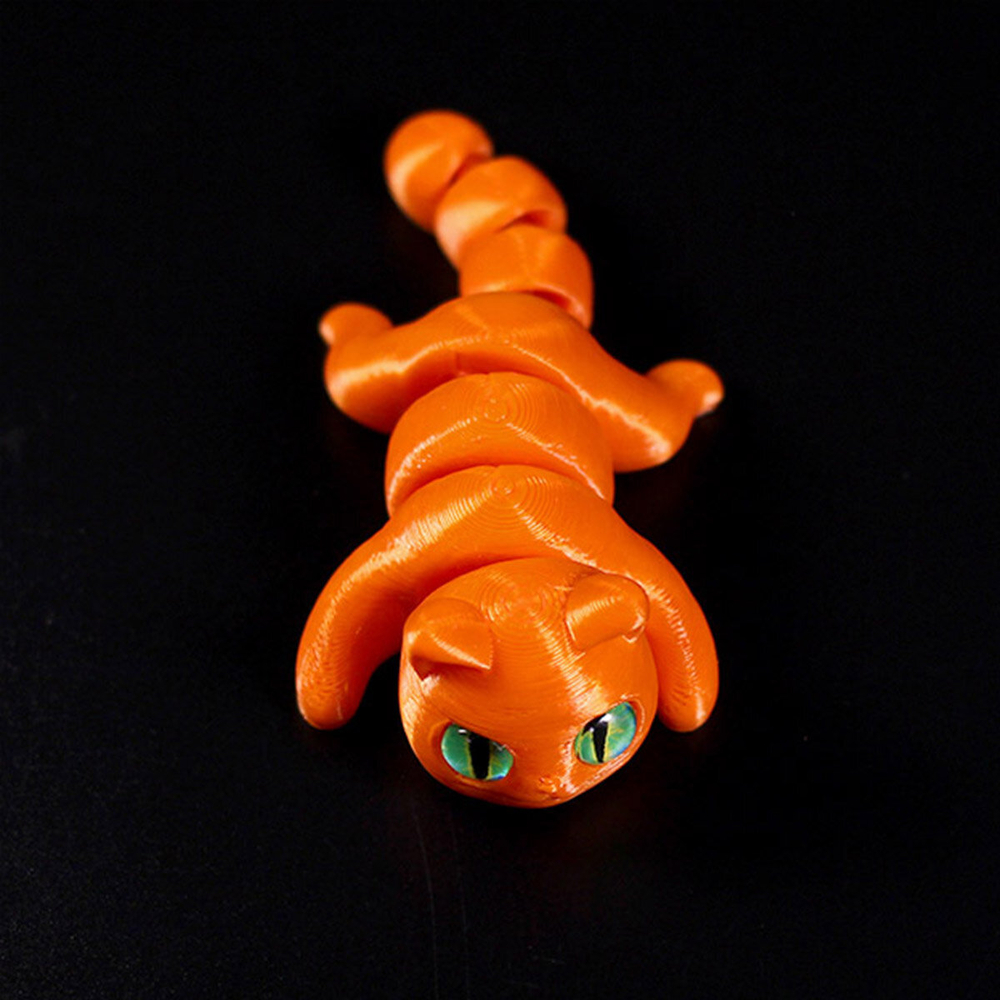 Мини котёнок игрушка антистресс, 10 см., апельсиновый цвет