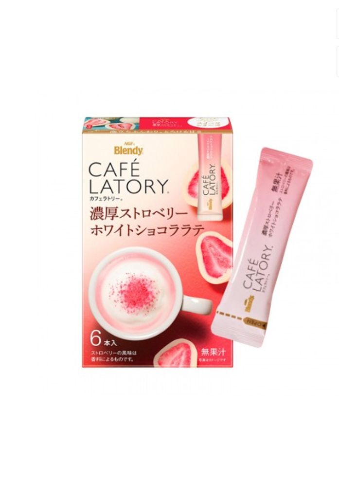 AGF Напиток Blendy Stick Cafe Latory Латте с клубникой и белым шоколадом 9,4 гр