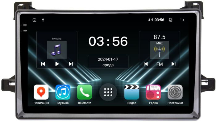 Магнитола для Toyota Prius 50, PHV 2015-2018 - FarCar S280 монитор 9.5" IPS на Android 13, CarPlay