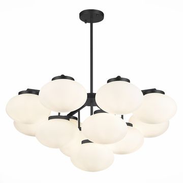 Люстра подвесная 13*E27 SL1503.403.13 чёрный/белый Modica ST-Luce