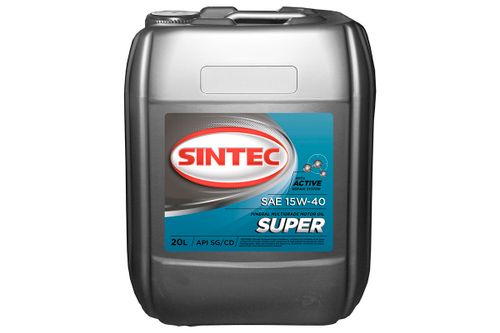 Масло SINTEC Супер SAE 15W-40 API SG/CD канистра 20л/Motor oil 20liter can