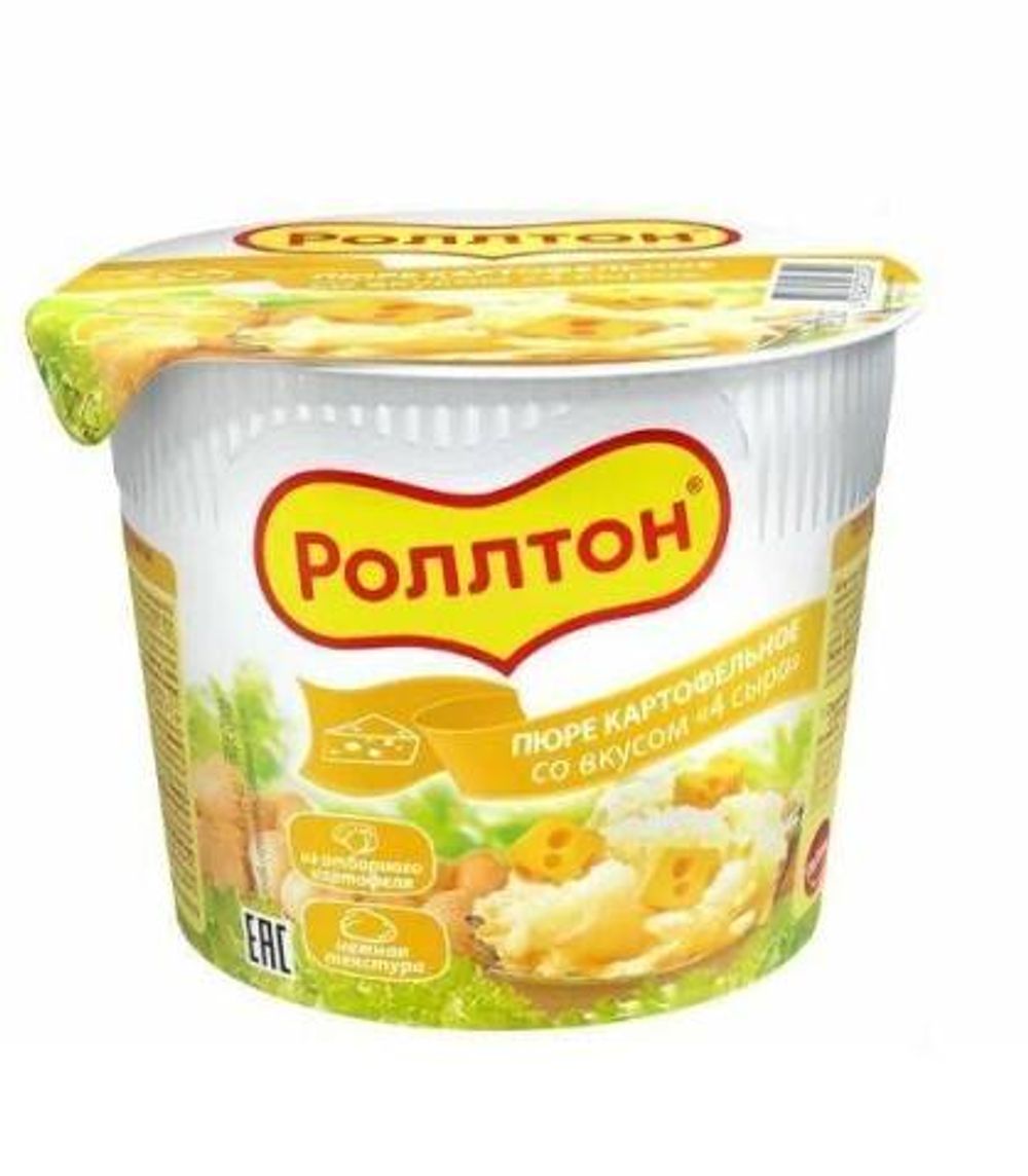 Пюре Роллтон со вкусом Четыре сыра 40г