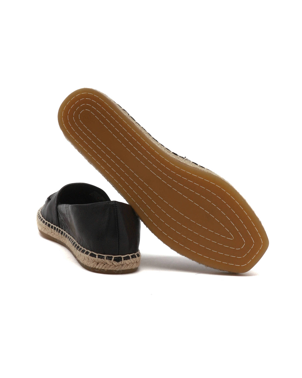 Кожаные эспадрильи woven double t aline TORY BURCH - черный(144042)