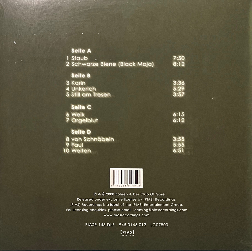 Bohren & Der Club Of Gore ‎– Dolores 2LP (Германия 2014г.)