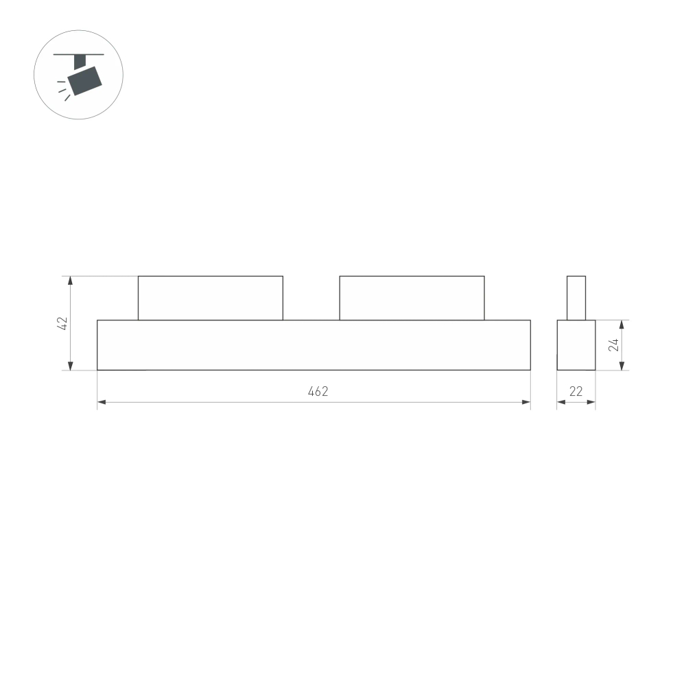 Светильник MAG-ORIENT-LASER-L465-16W Warm3000 (WH, 24 deg, 48V) (Arlight, IP20 Металл, 5 лет) 035850