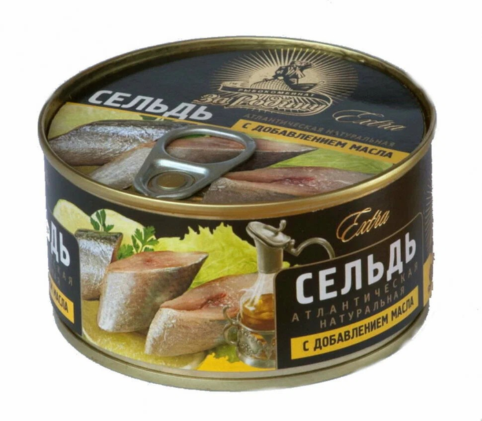 Сельдь За Родину АТЛАНТИЧЕСКАЯ в Масле 185гр*32шт (КЛЮЧ) (314)