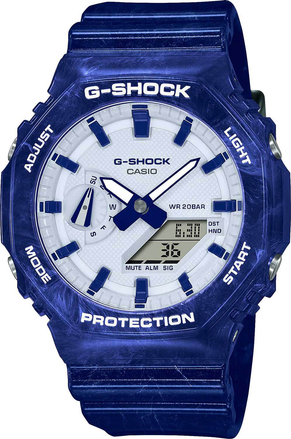 Мужские наручные часы Casio G-Shock GA-2100BWP-2A лимитированные