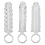 Набор из 3 прозрачных насадок 3 Piece Textured Extension Set (Цвет: прозрачный)