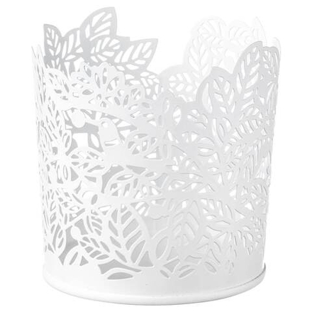 IKEA SAMVERKA  (ИКЕА САМВЕРКА)  -  Подставка для чайных ламп, белая, 8 см