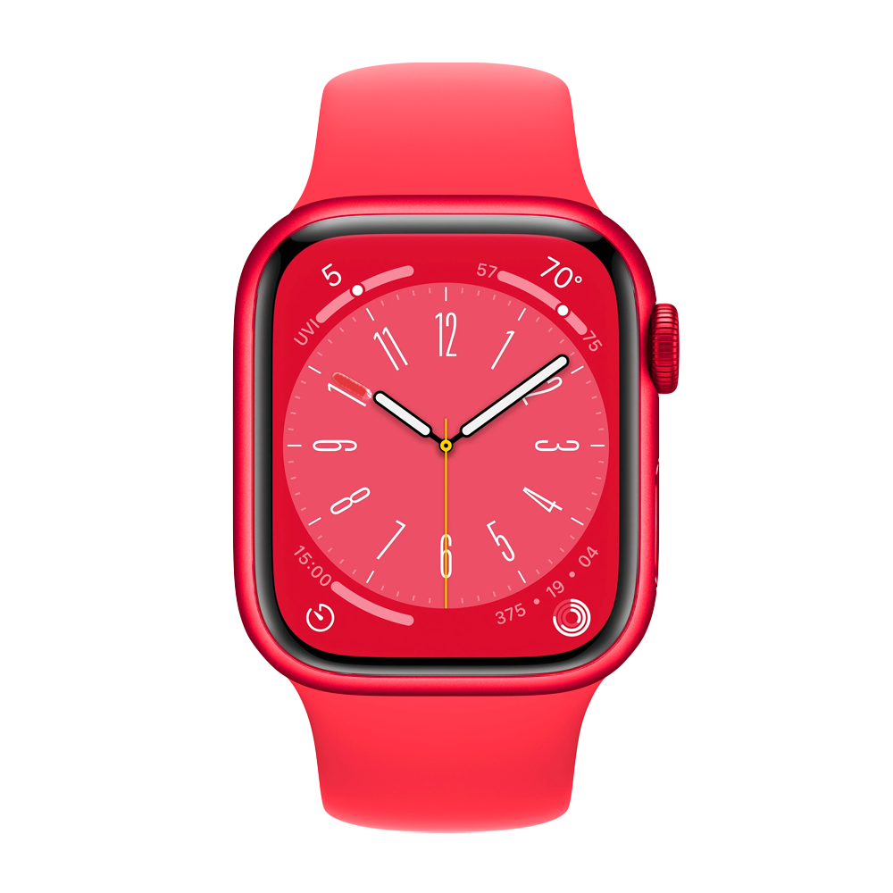 Умные часы Apple Watch Series 8 GPS, 41mm, Aluminium Case with Sport Band M/L, Red (Красный)