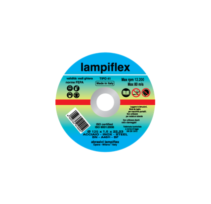 Отрезной диск по нержавеющей стали 125х1,6х22,2 Lampiflex BF/BNA46R125x1,6