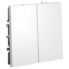 Выключатель двухклавишный Voltum S70 Белый матовый VLS020102