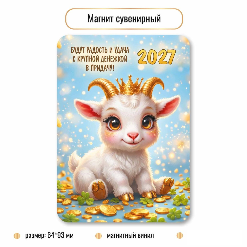 Магнит сувенирный 2027 "Символ года" 10406 (Квадра)