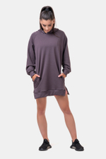 Толстовка женская Everyday HERO Long Sweatshirt with a hoodie 580 Каштановая